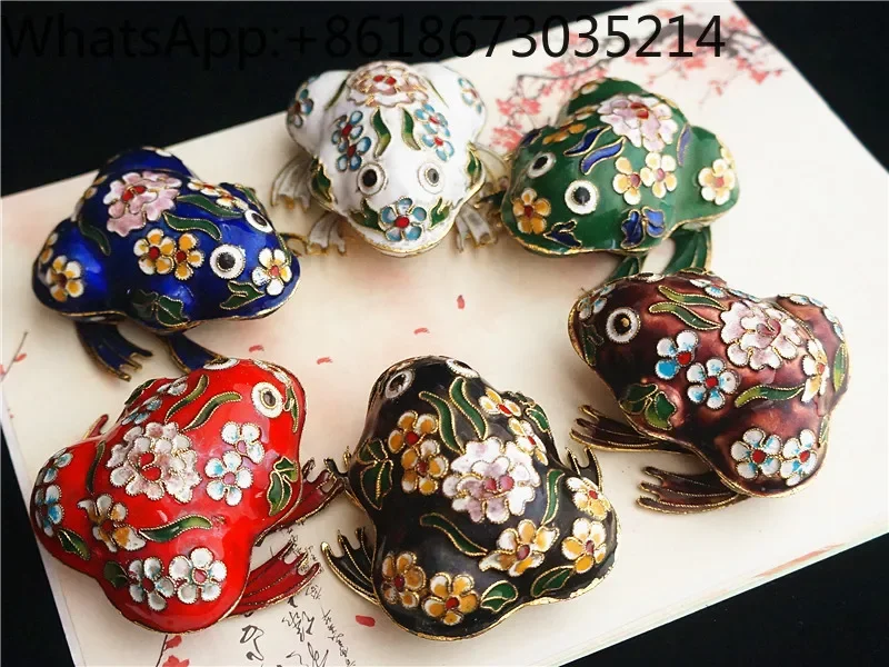 Cloisonne animal ornaments inventory,, fish, bear, ladybug, pig, frog box, copper tire, wire cutting, enamel animal decoration