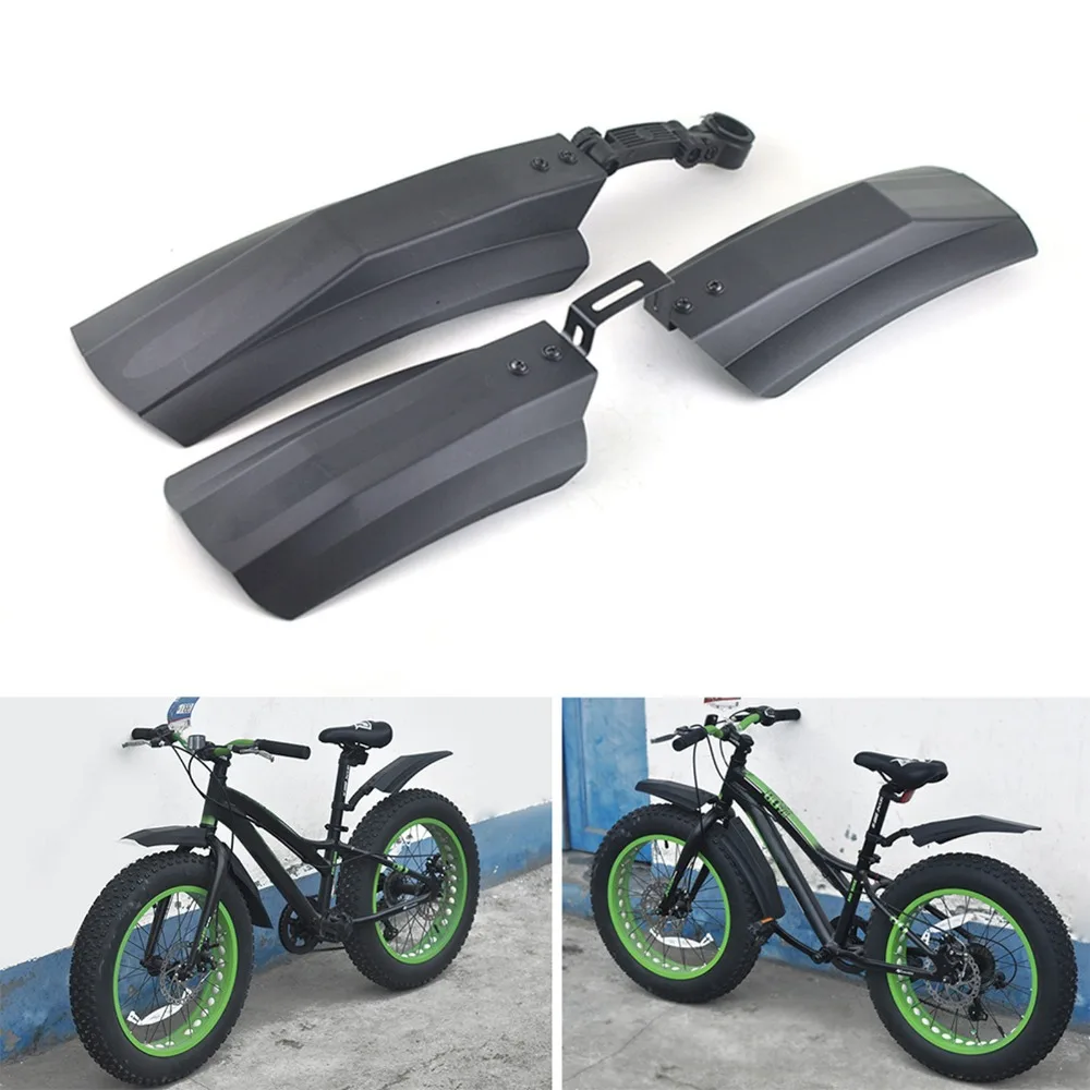 1 Set Easy to Install Bicycle Fenders Lightweight Front and Rear Bike Mudguard Set Plastic Bike Quick Release Fenders