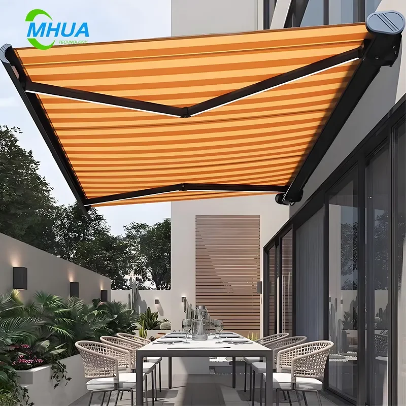 Premium Retractable Outdoor Awning Sun Shade Canopy with UV Protection Waterproof Adjustable Design for Patio Garden Events