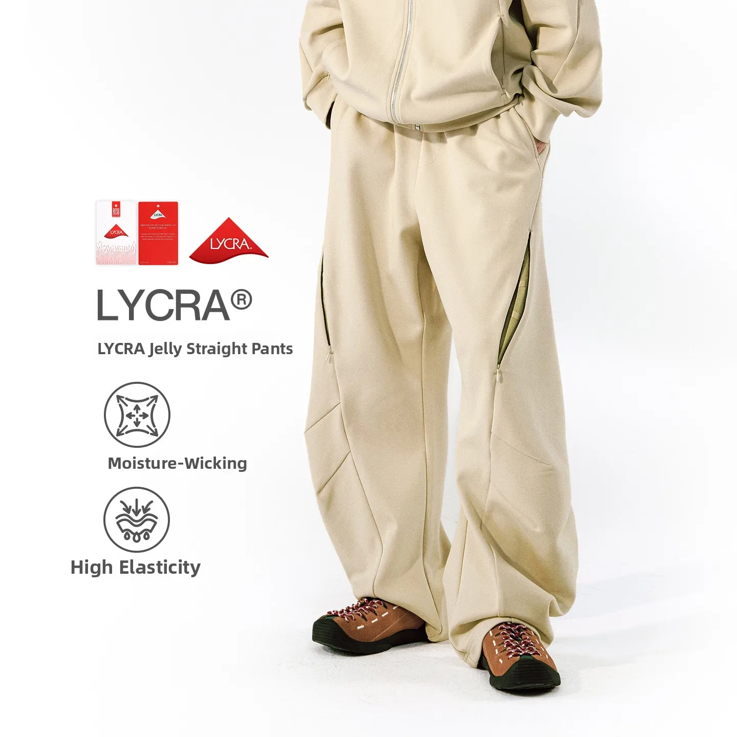 

Retro Japanese Sle Lightweight High Elastici LYCRA® Jelly Sword Pants Autumn Winter New Arrival Spor Casual Trousers