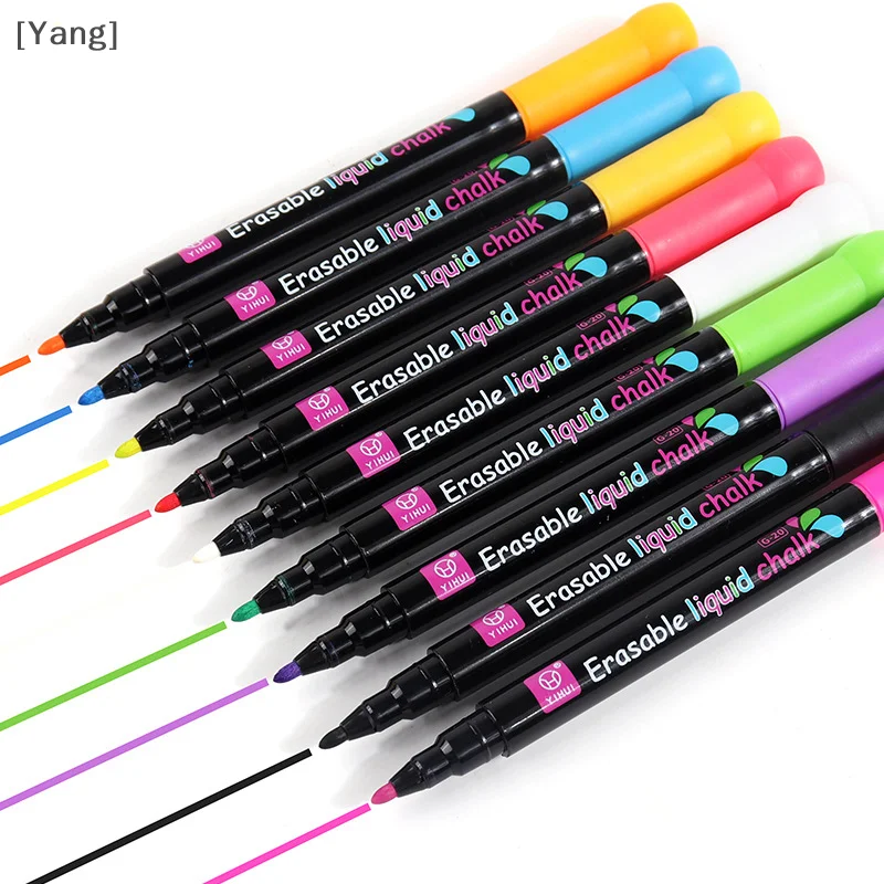 Led Light Board Pen Dust-Free Erasable Chalk Blackboard Graffiti Water-Soluble Chalk