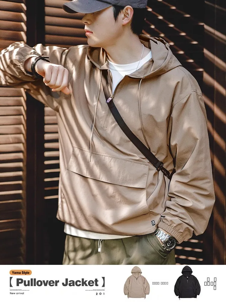 

Мужская повседневная толстовка Maden с капюшоном на молнии, свободного кроя, для спорта и активного отдыха, весенняя, из нейлонового волокна, в американском стиле