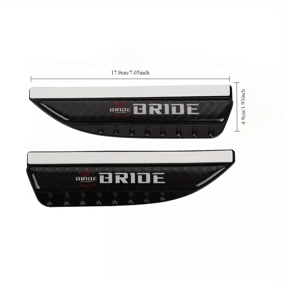 2PCS Automotive Carbon Fiber Rearview Mirror Rain Eyebrow Universal Mirror Rain Patch and Rearview Mirror Sun Visor