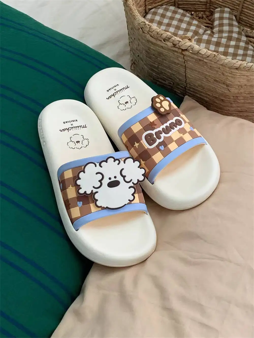 

Women's Slippers 2026 Spring Summer Slides Official Cartoon Solid Band EVA Non Slip Slippers For Home & Outdoor Slippers