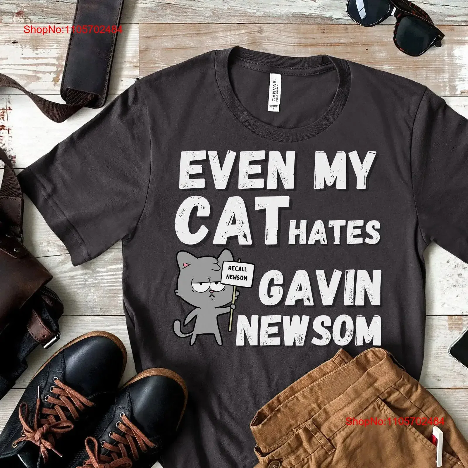 T-shirt humoristique du Parti Républicain de Californie, avec la phrase « Même mon chat déteste Gavin Newsom », pour le vote de rappel, anti-conservateur, vintage, streetwear délavé