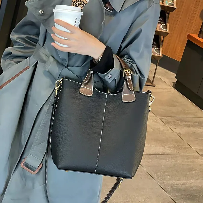 RanHuang New 2025 Women's Fashion Handbags High Quality Genuine Leather Shoulder Bags Ladies Luxury Messenger Bags Bucket Bags