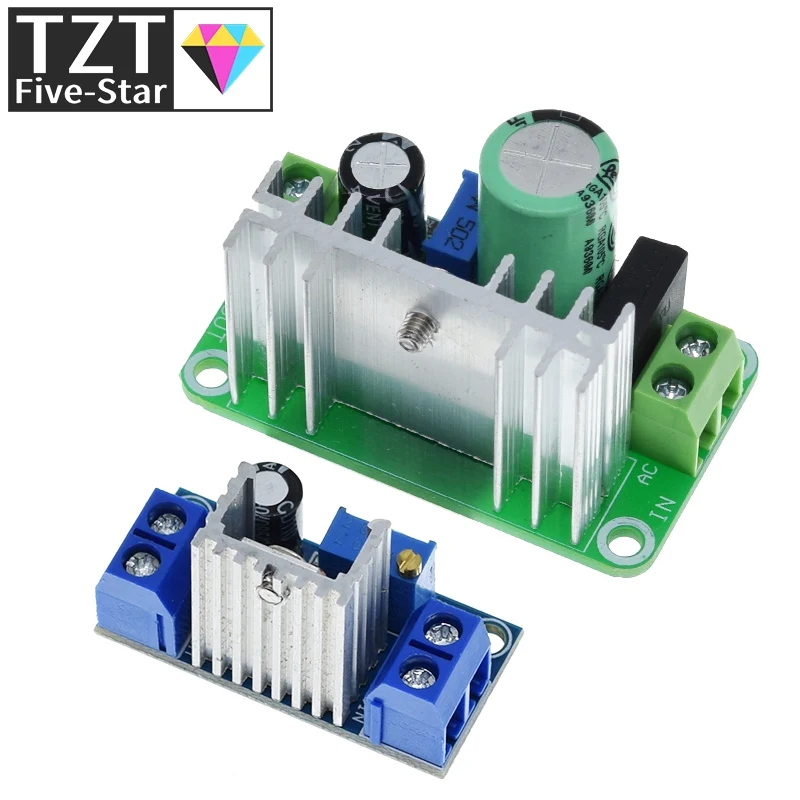 LM317T DC-DC Adjustable Converter Buck Step Down Circuit Board Module Linear Regulator Power Supply with rectifier filter