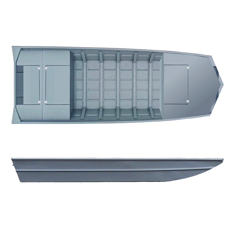 Geschilderde snelheid 18 ft 12 ft Jon Boat Platte rompbodem Alle gelaste aluminium Jon Boot 14 ft