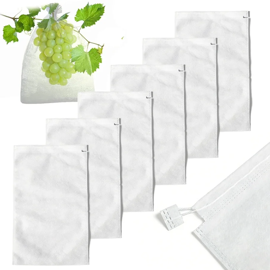 105pcs Fruit Anti-Insect Bags, Non-woven Fabric Breathable Garden Fruit Cover Pouch Compatible for Grape Peach Apple Growing XJM