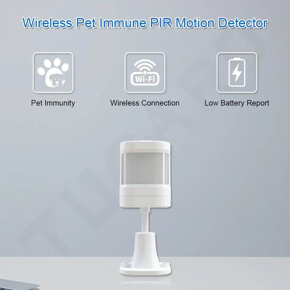 Tuya 433MHz PIR Motion Detection Sensor Security Burglar Alarm Sensor Smart Life App Control Support Alexa Google Home