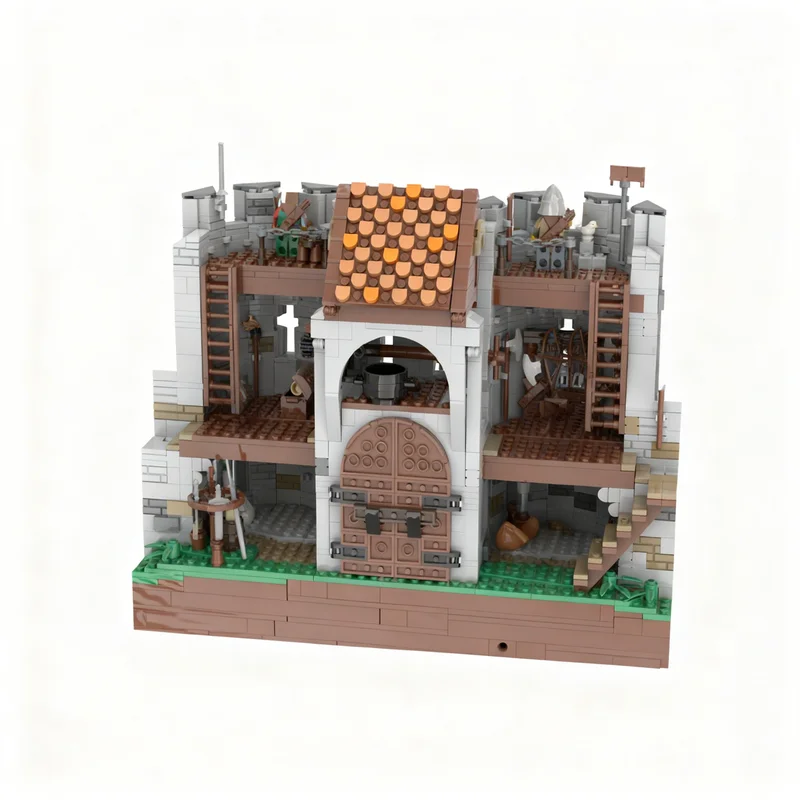 2680pcs MOC BrickLink Designer Program The Gate Bricktenstein Castle Model Building Blocks Toy Architecture Christmas Gift 3D