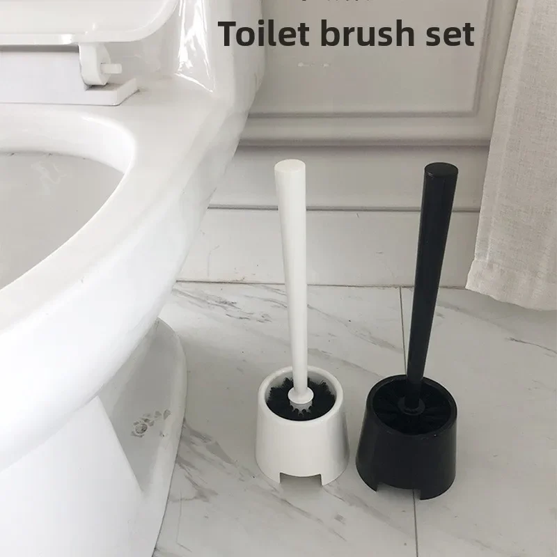 Toilet Brush High Value Thickened Plastic Wholesale Household Large Long Handle No Punching, Heightened with Base