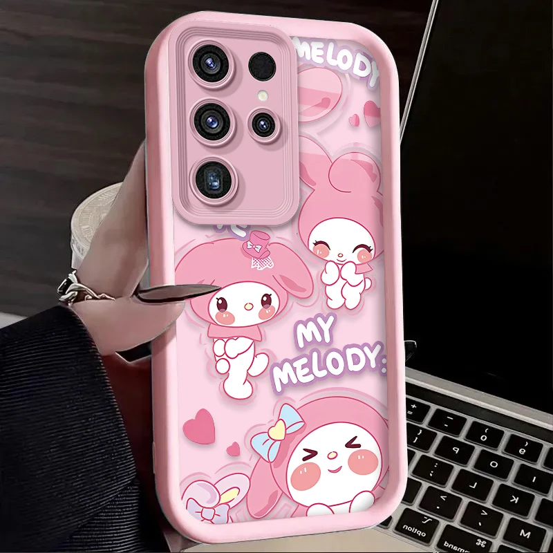 سانريو كورومي بلدي ميلودي قضية الهاتف لسامسونج غالاكسي S24 S25 S23 الترا S22 S21 زائد FE A36 A56 A26 A16 A06 A15 A25 A35 A55 5G