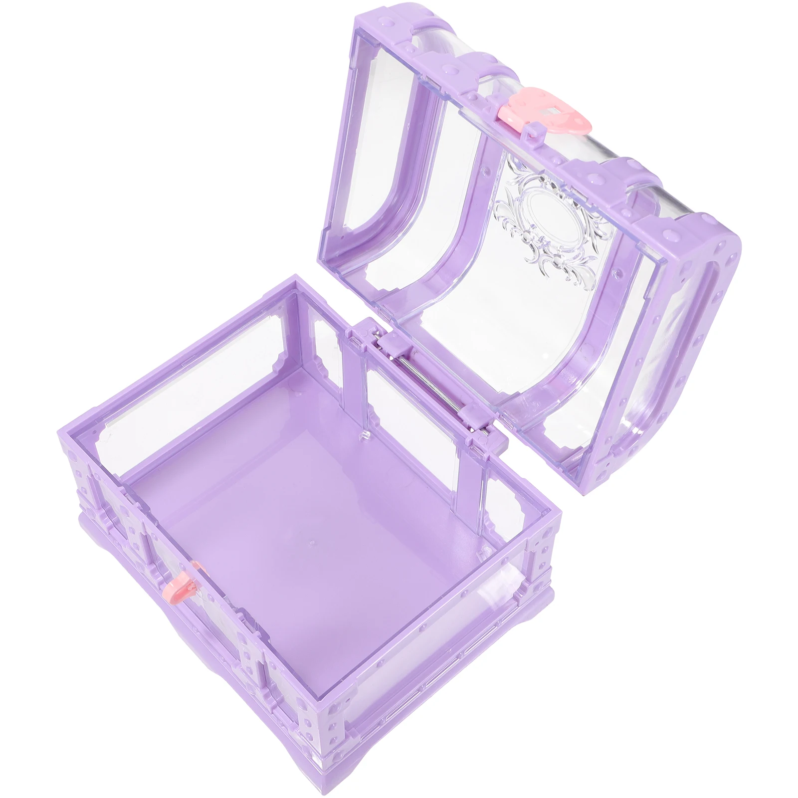 

Vintage Treasure Chest Box For Jewelry Storage Transparent Pirate Decorative Party Favor Small Organizer Box