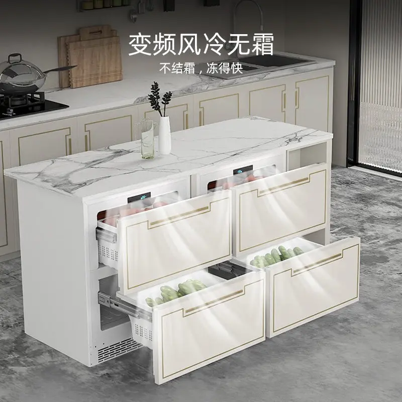 Congelador refrigerado totalmente integrado BC/BD-68WQB, horizontal, pequeño, refrigerado por aire, de frecuencia variable, para colocar bajo mostrador.