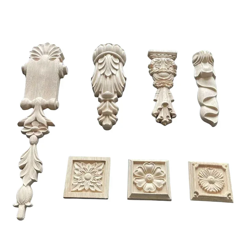 منحوتات أعمدة متعددة الأنماط من الخشب الصلب على الطراز الأوروبي - جمالية متينة وسهلة التركيب للمواقد والخزائن DIY #5