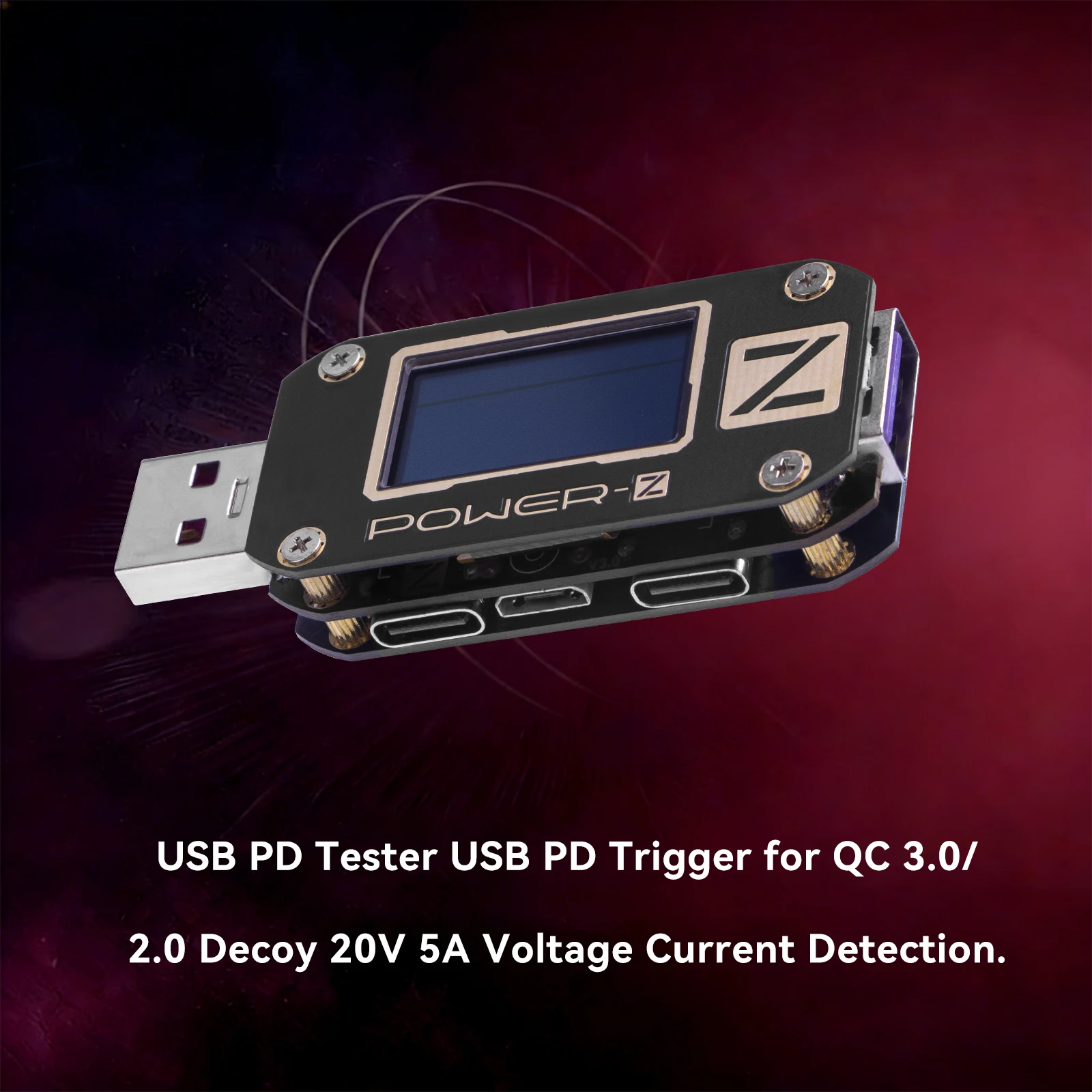 POWER-Z KM001 USB PD Tester Multi-function POWER-Z USB Digital Voltmeter QC3.0/PD Type-C Voltage Current Power Detector
