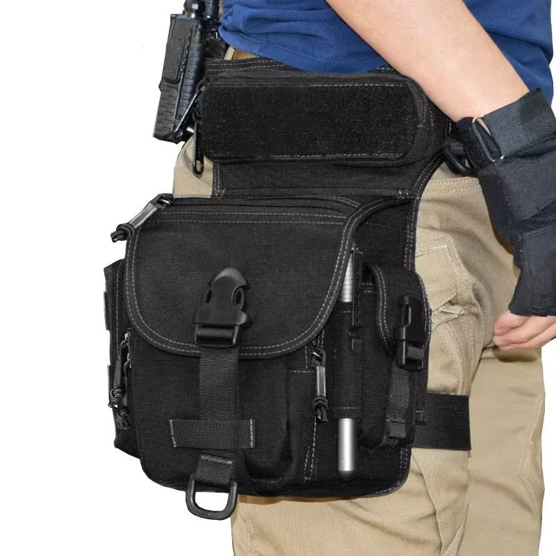 Outdoor Tactical Leg Bag Waist Belt with Molle System High Strength Durable Nylon for Sports And Fitness Portable Pack