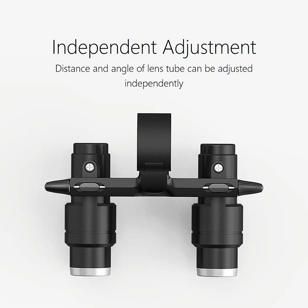 Lupa dentária binocular de alta potência com cabeça, Cabeça montada, Lupas para operação médica, Cirurgia estética, 4X, 5X, 6X