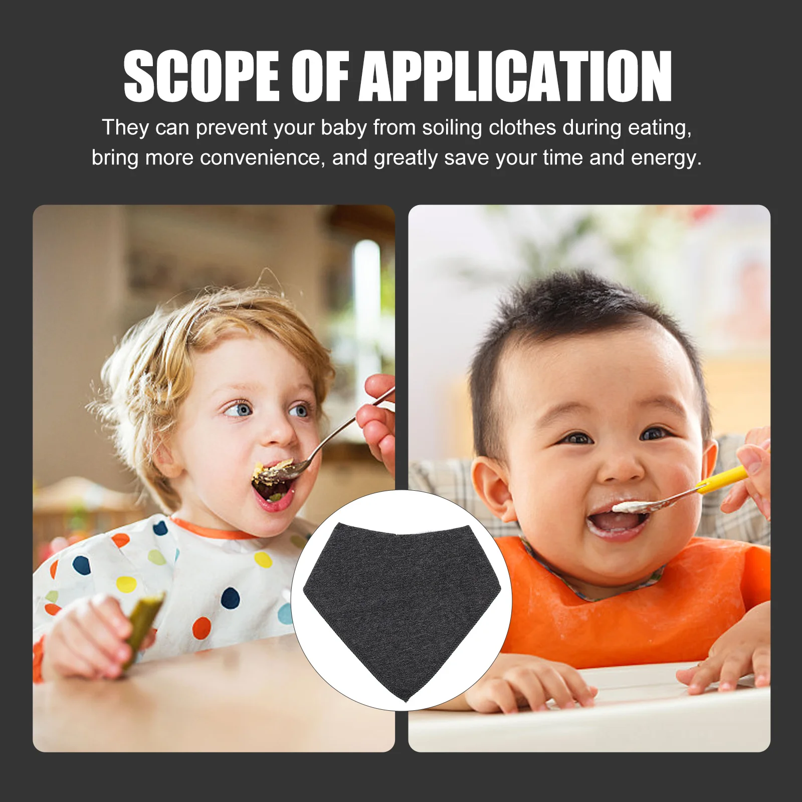 

8Pcs Pure Bandana Bibs Unisex Cotton Drool Absorbent Feeding Newborn Toddler Saliva Towels Bandana Bibs