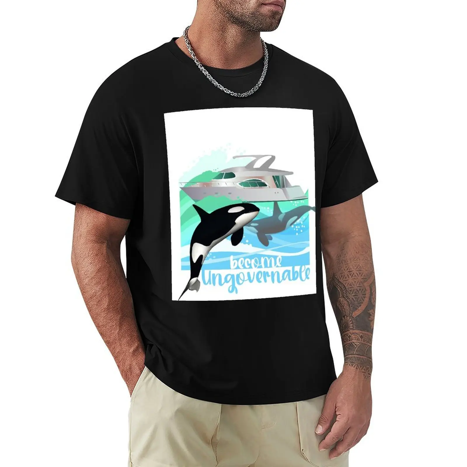 Yacht Orcas - Become Ungovernable T-Shirt Industrial Work Tee Shirt