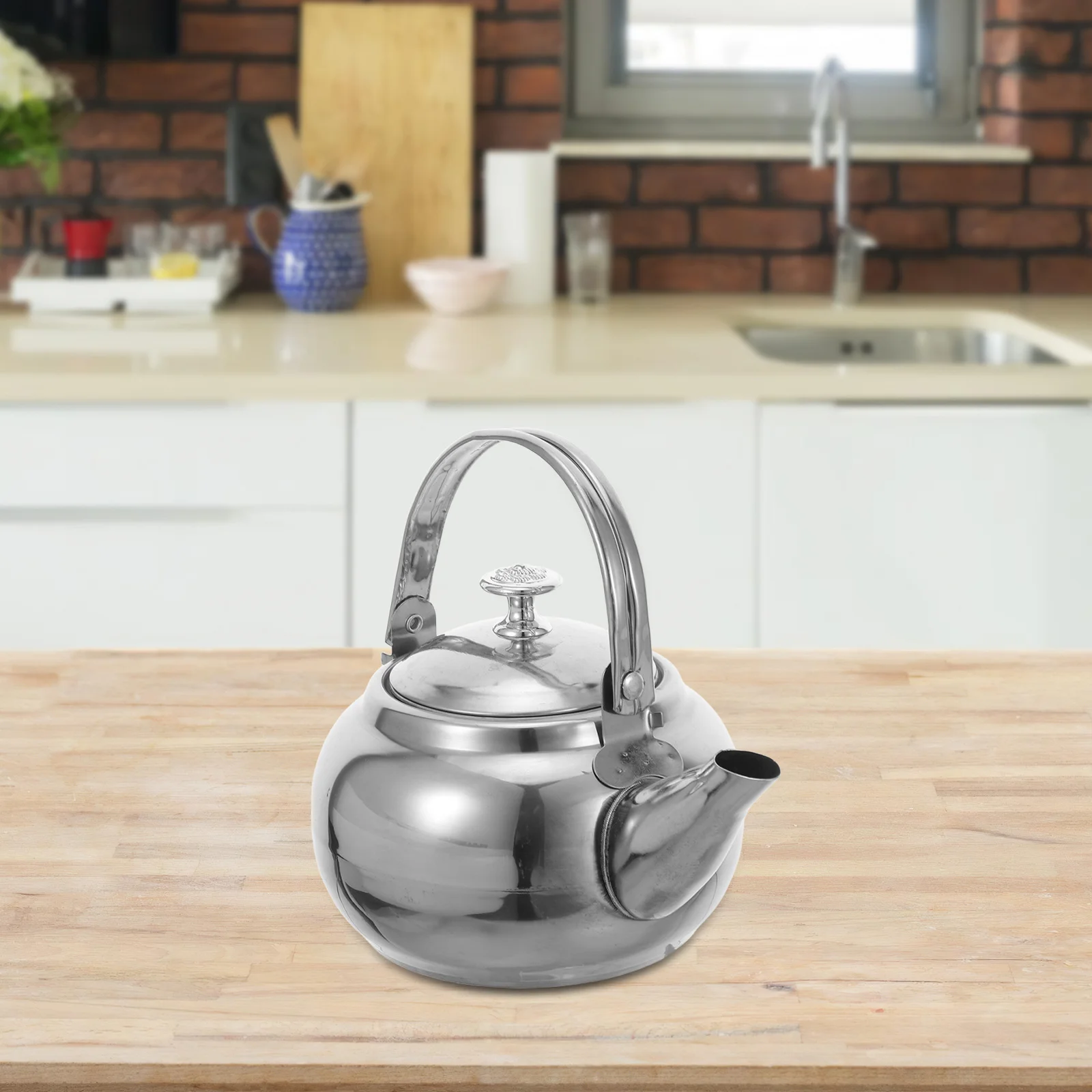 

Stainless Steel Tea Pot Elegant Design 16cm Removable Infuser Brewing Loose Leaf Kettle Tea Maker Stovetop Teapot for Home