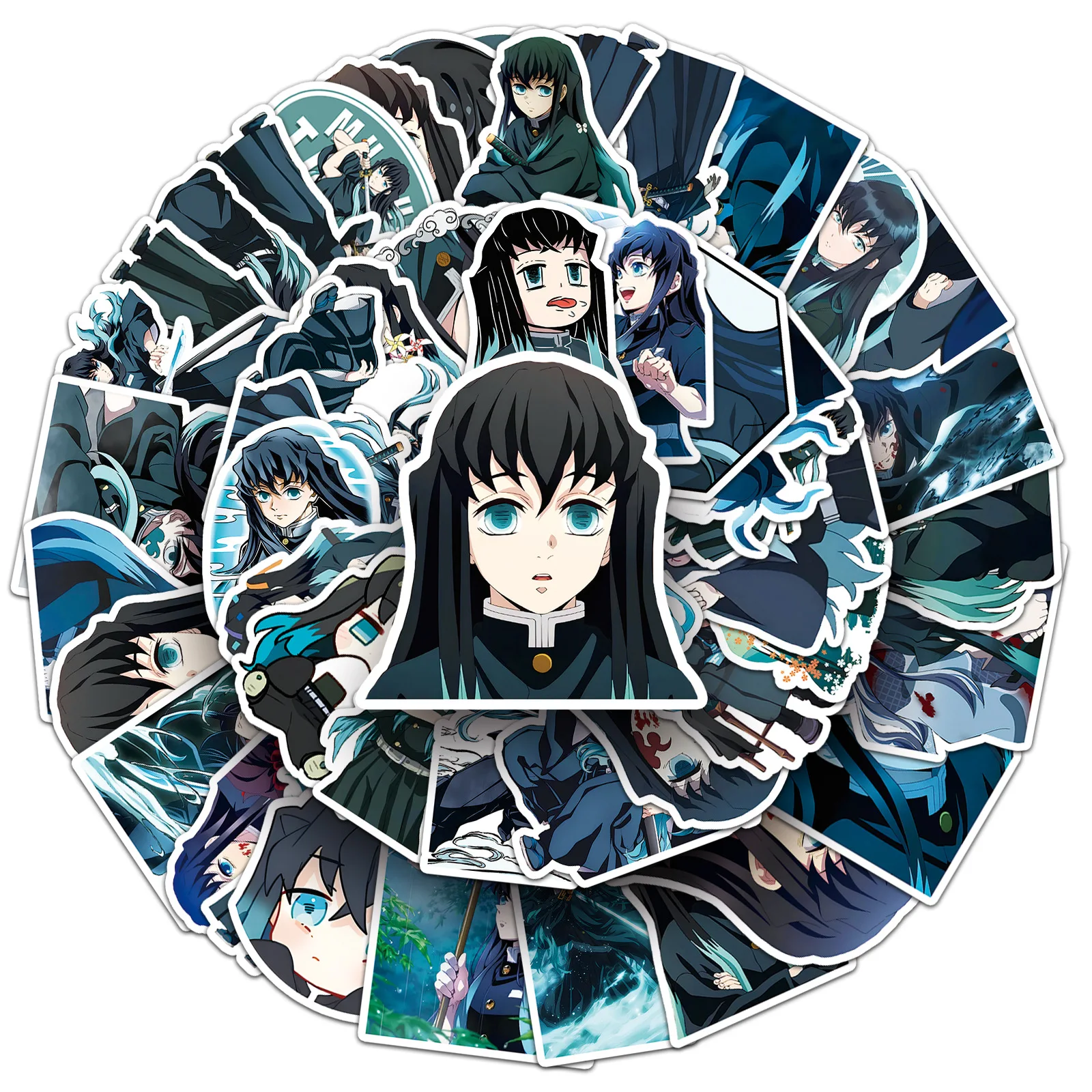 

10/50 PCS Tsumoto Ichiro Graffiti Personality Japanese Demon Slayer: Blade Decoration Mobile Box Waterproof Sticker Kids Toy