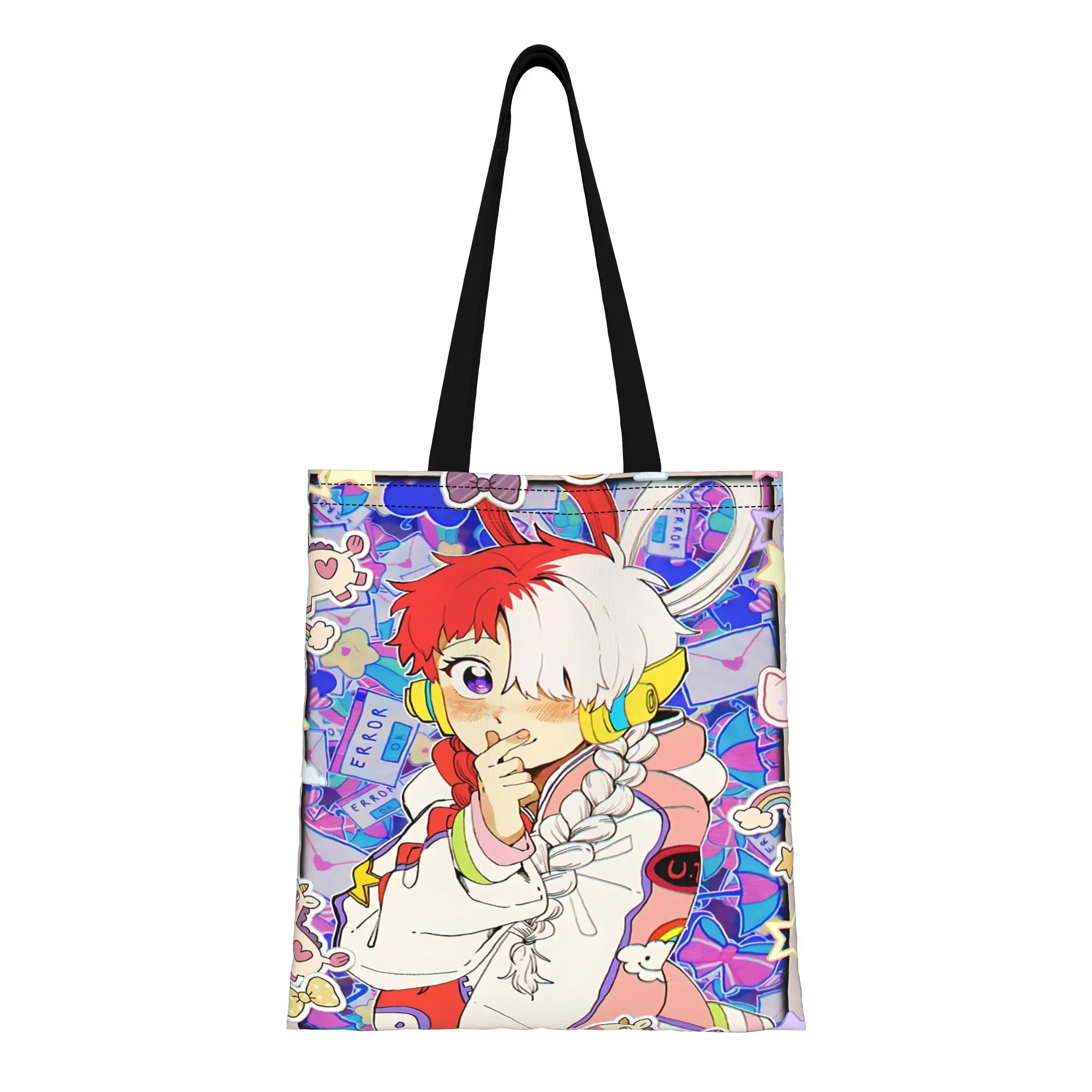 

Сумка-тоут из холщовой ткани с двойным слоем, многоразовая, на плечо, в стиле Funko, One Piece