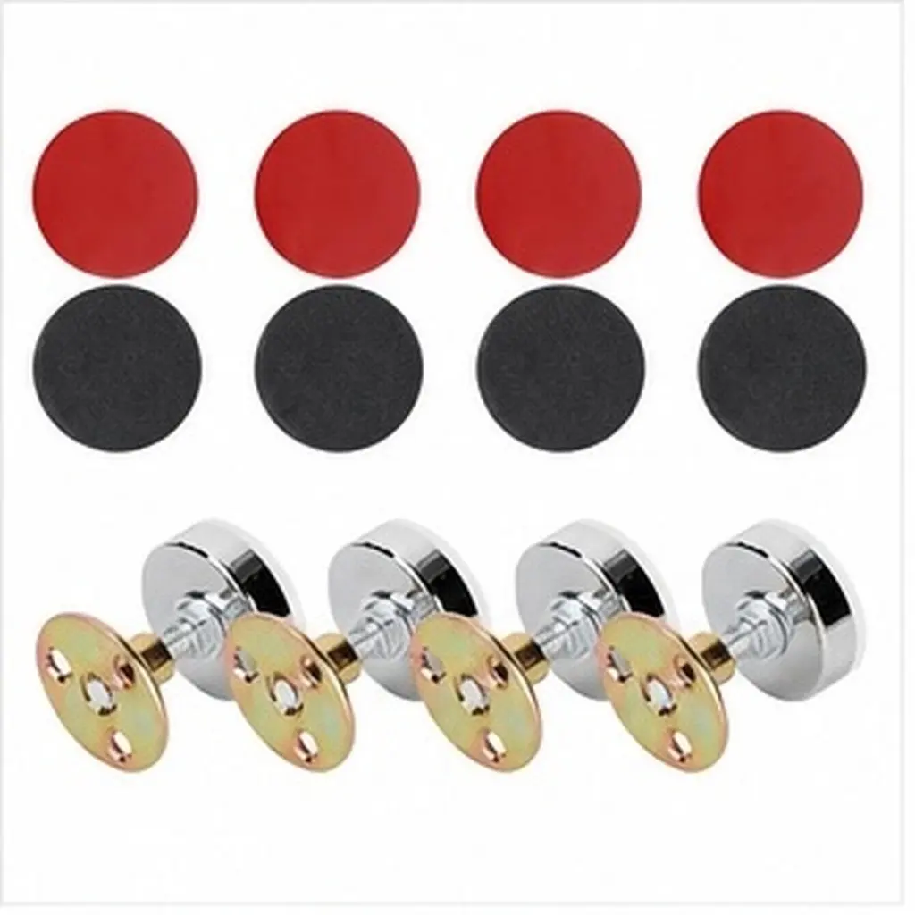 4Pcs Stainless Steel Bedside Fixator Self-Adhesive Bed Frame Stopper Anti-Sloshing Tool Furniture Holder for Bedroom Living Room