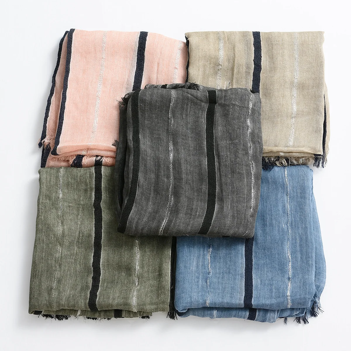 Cotton Linen Men\'s Scarf Fashion Men Striped Scarves Autumn Winter Long Soft Shawls and Wraps Male Brand Short Tassel Bufanda