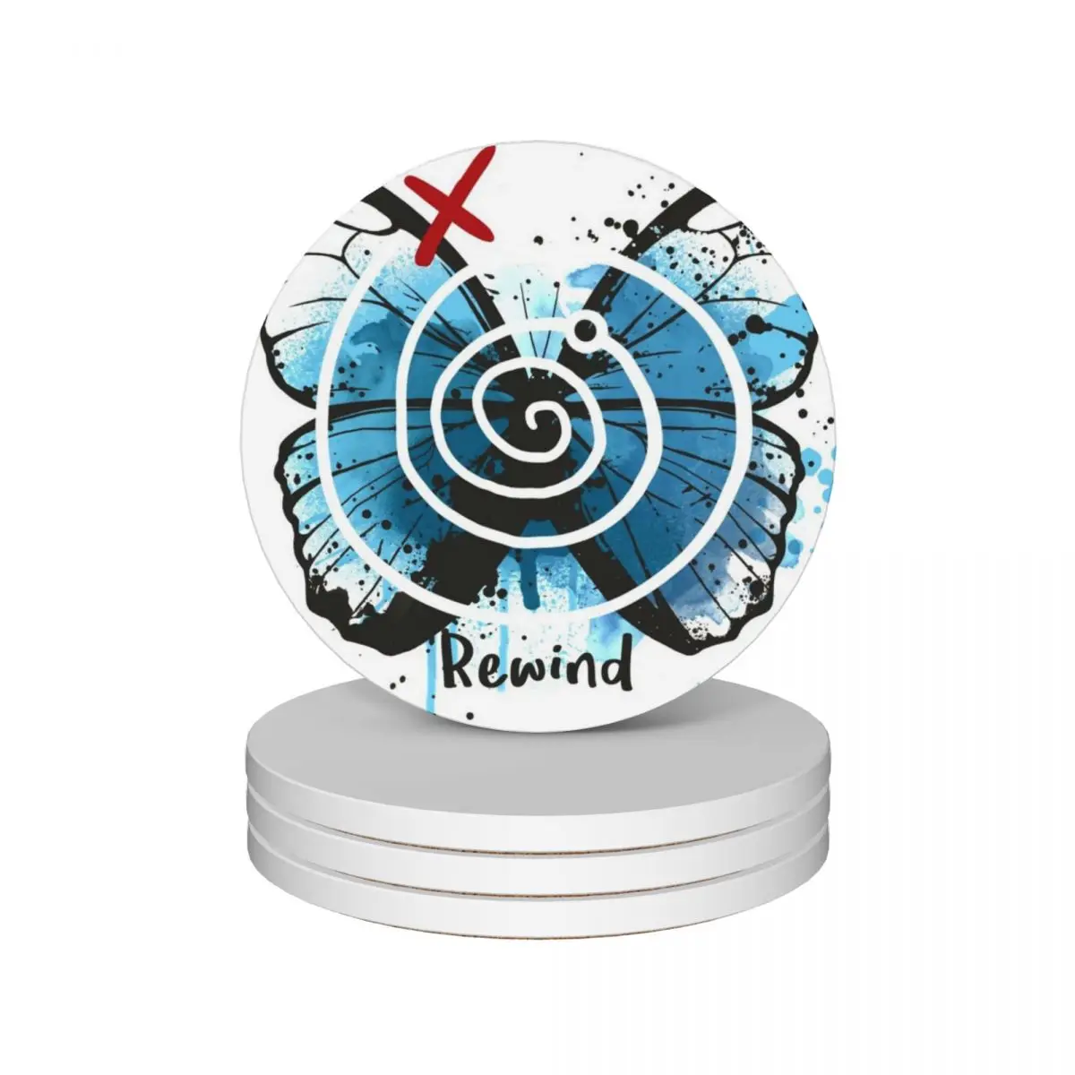 

rewind life is strange Ceramic Coasters (Set of 4) black ceramic set Coasters