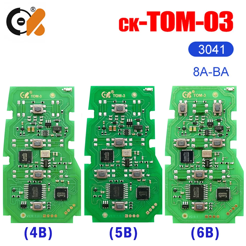 

Плата TOM серии CK TOM-O-03 # :3041 Универсальная умная печатная плата 8A-BA 4/5/6 кнопок дистанционного управления для Toyota Sienna Venza Prius