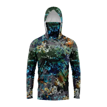 Men's Hooded Long Sleeve Fishing Shirt 1