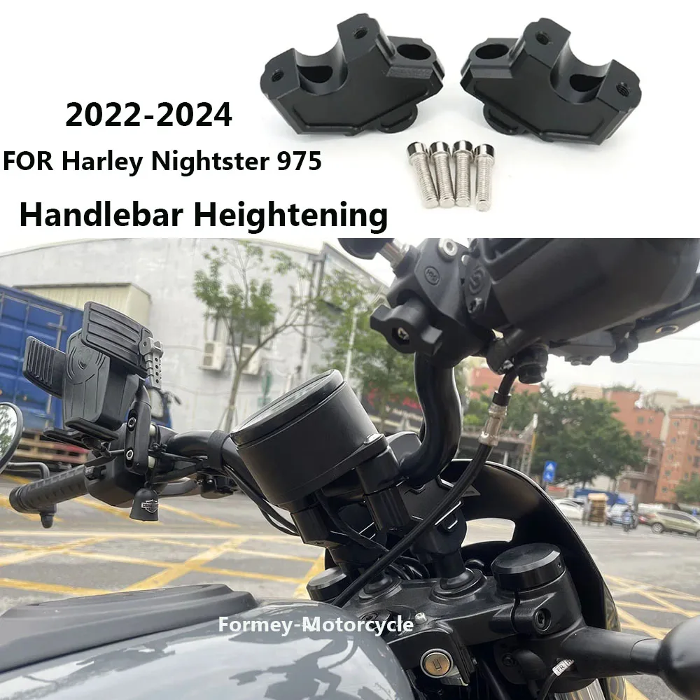 Motorcycle Accessories Black Handlebar Heightening Lmprove Sitting Posture Parts FOR Harley Nightster 975 RH975 Special 2022-202