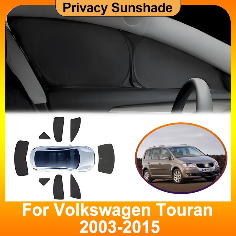 

Аксессуары для Volkswagen VW Touran 2011, 2003-2015 MK1, солнцезащитный козырек с полным покрытием, козырек для окон, анти-УФ-складные автомобильные аксессуары