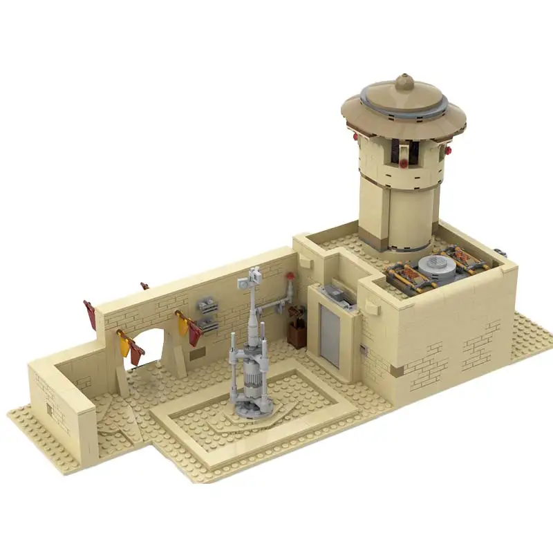 MOC اللبنات سيناريو تاتوين نموذج الطوب مدينة التاريخية معلم العمارة مجموعة ألعاب هدايا عيد ميلاد الأطفال