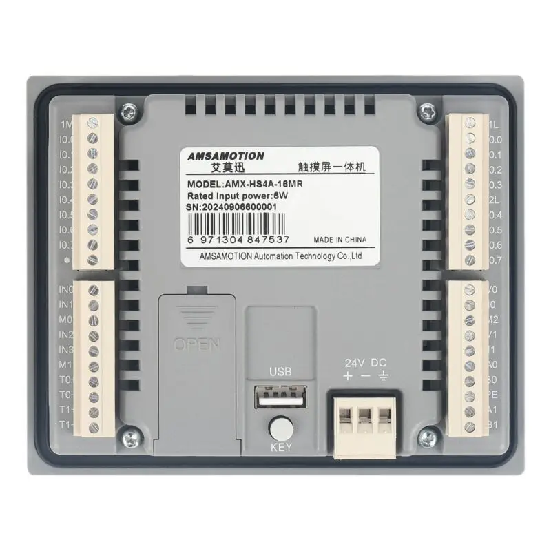 AMSAMOTION HMI 4.3 7 Zoll Touchscreen All-in-One-Maschine Kompatibel mit Siemens PLC 8DI/8DO 4AI/2AO Controller – Detail 3