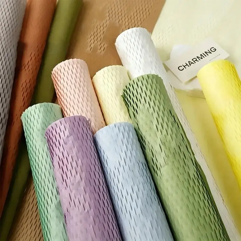 10PCS Mesh Art Paper Honeycomb Packaging Flower Wrapping Paper Packaging Paper Packaging Material