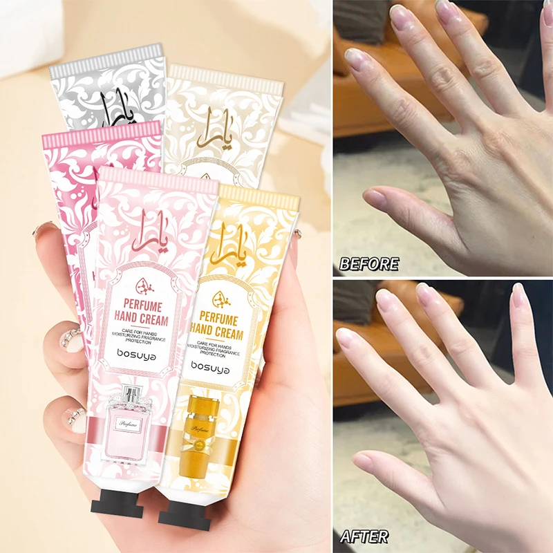 New Arab Fragrance Hand Cream Set 5 Pcs Sale Moisturizing Lasting Fragrance Hand Cream Winter Nourishing Perfume Hand Cream Care