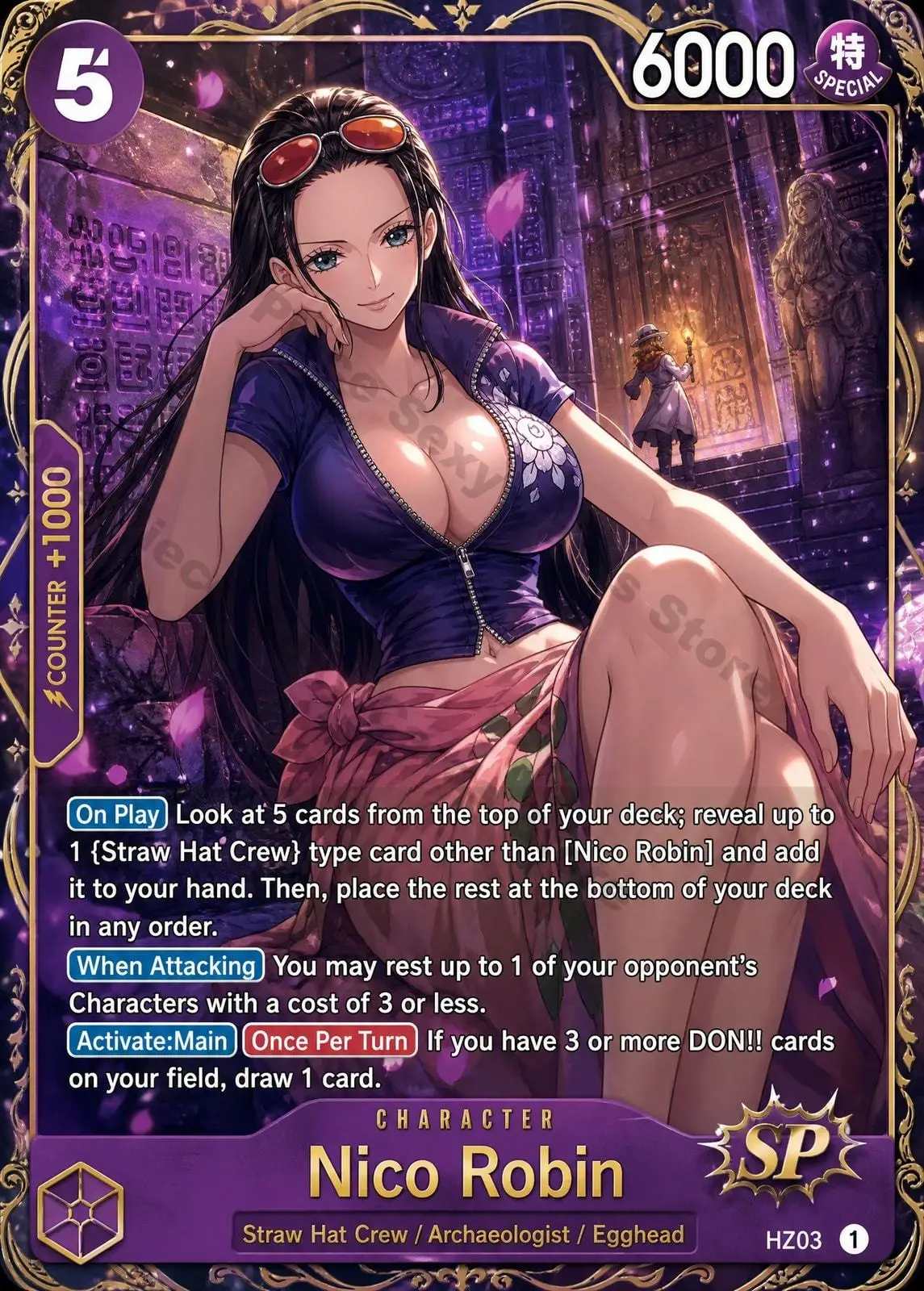 5Pcs One Piece Cards OTCG Card Style Art Nico Robin Boa Hancock Perona Nami Nefertari Vivi Collection Cards One Piece Card Game