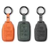 Suede Car Remote Key Case Cover Shell For Jaguar XE XF E-Pace F-Pace X8 XJ XFL XJL A9 A8 Keychain Protector Bag Auto Accessories
