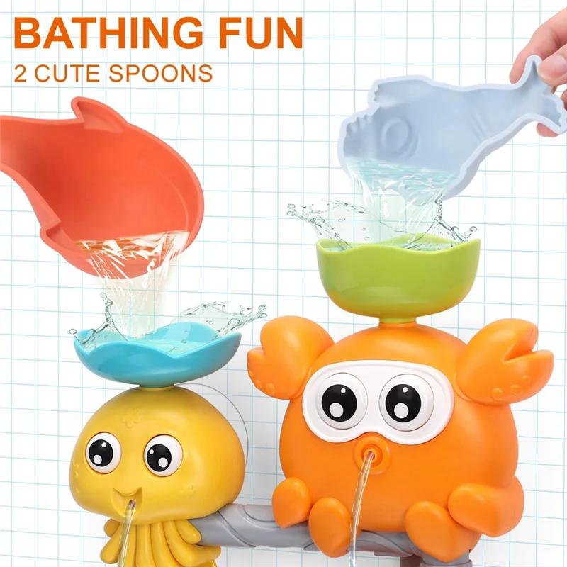 

YWDZ-Colorful Bath Toys For Toddlers 1-3, Water Tub Toys With Mini Sprinkler & Cups, Ideal Gift In Color Box