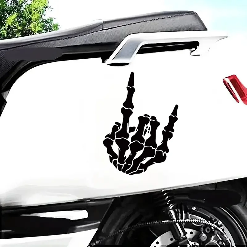 ملصقات سيارة على شكل جمجمة مقاس 13 × 18 سم شارات فينيل لمصدات النوافذ والجيتار ولوح التزلج - تصميم سيارات منفعل #1