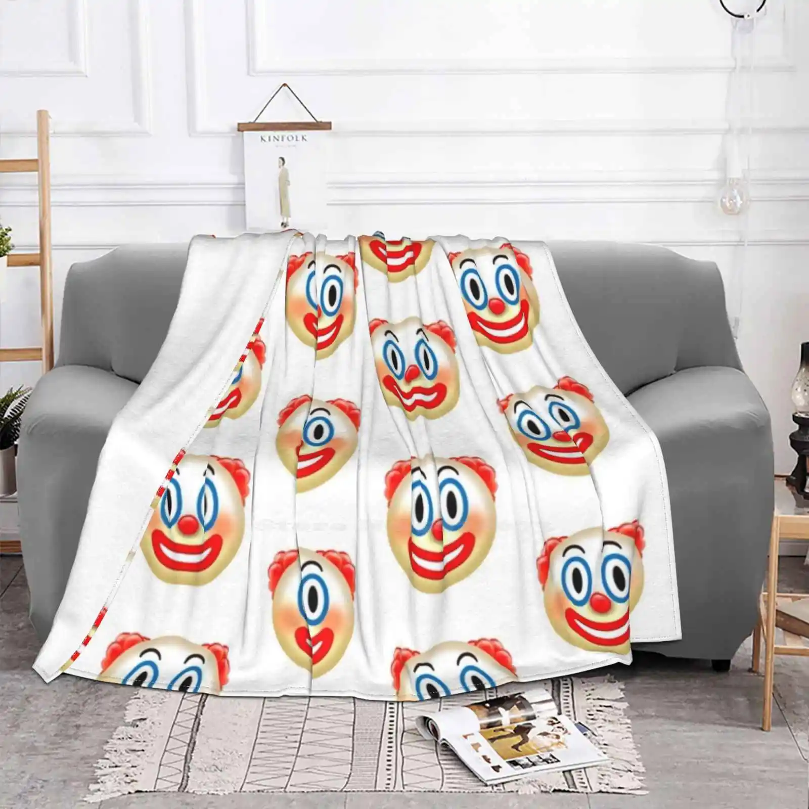 Whatsapp Clown Four Seasons Comfortable Warm Soft Throw Blanket Whatsapp Clown Icon It Meme