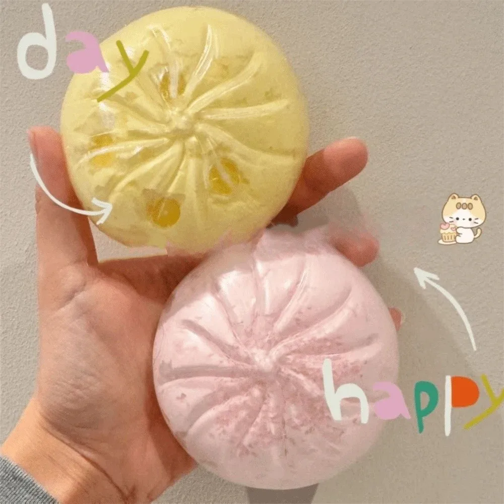 Creative Realistic Bun Dumpling Squeeze Cute Soft Pinch Squishy Big Bun Colorful 8.5cm Sensory Fidget Ball Student Prize