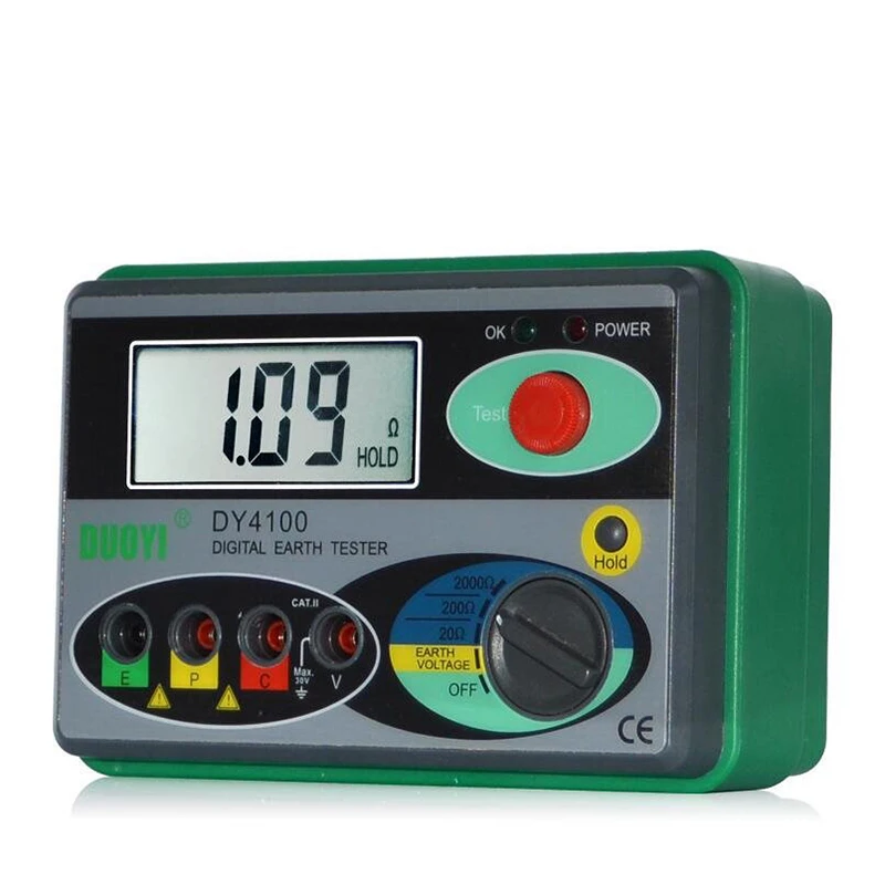 

Dy4100 Grounding Resistance Tester Digital Grounding Shaker Ground Resistance Meter Lightning Protection Grounding Tester