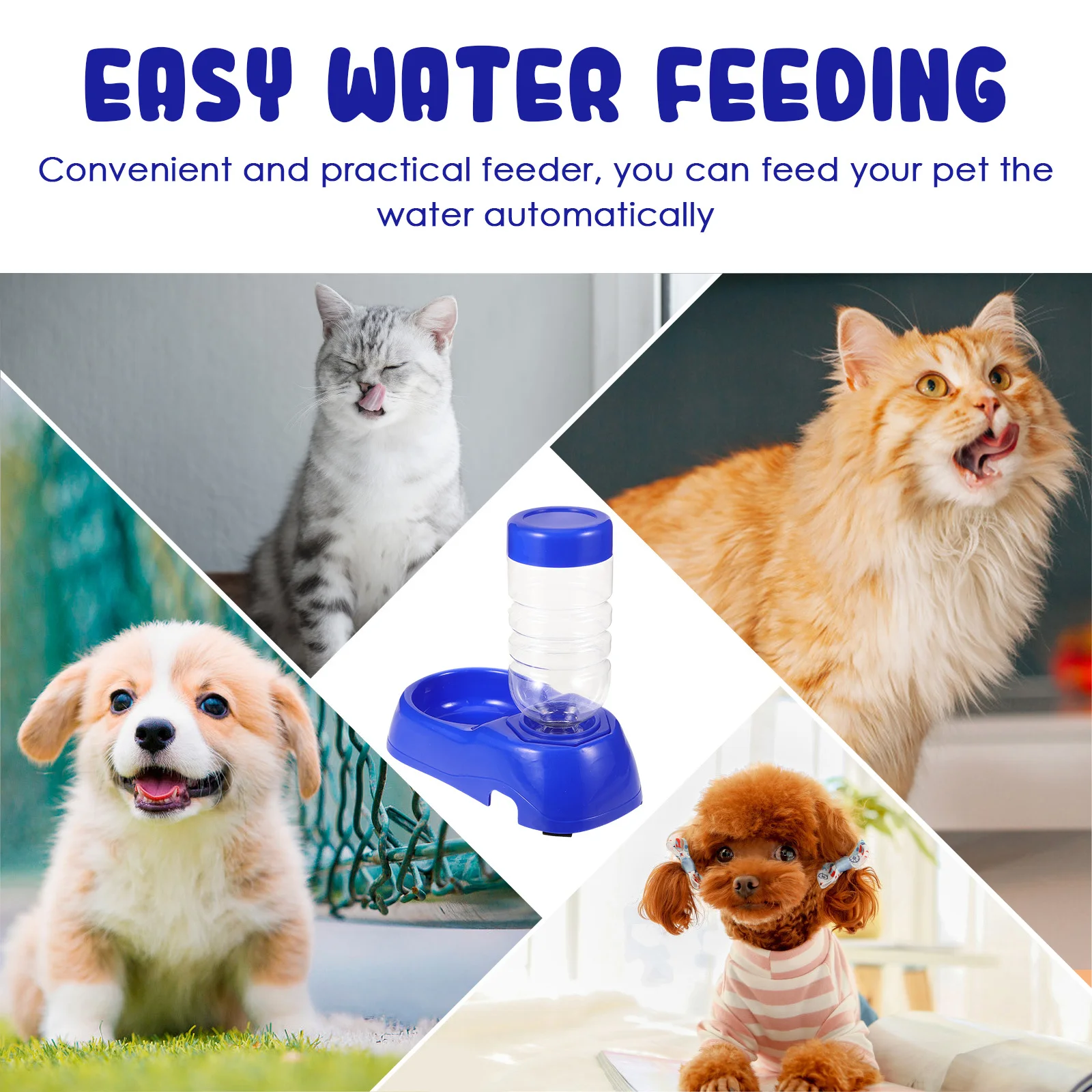 

350Ml Cat Feeder Automatic Drinking Tool Pet Feeder For Kitten Smooth High-Density Bowl Home Pet Shop Use Blue