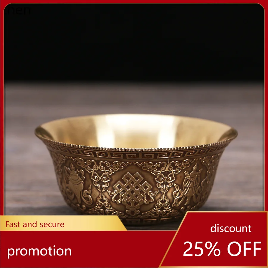 Cz tibetan buddhist supplies, home decor, seven offerings water cups, eight offerings bowls, all-copper auspicious bowls