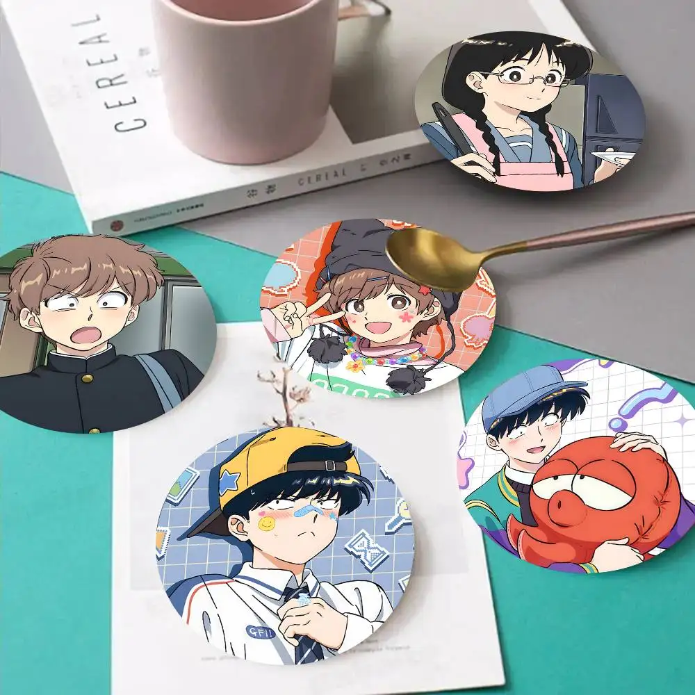 1pc Go For It N-akamura Wooden Coaster Colour Printing Cup Mat Home Desk Decoration Gifts
