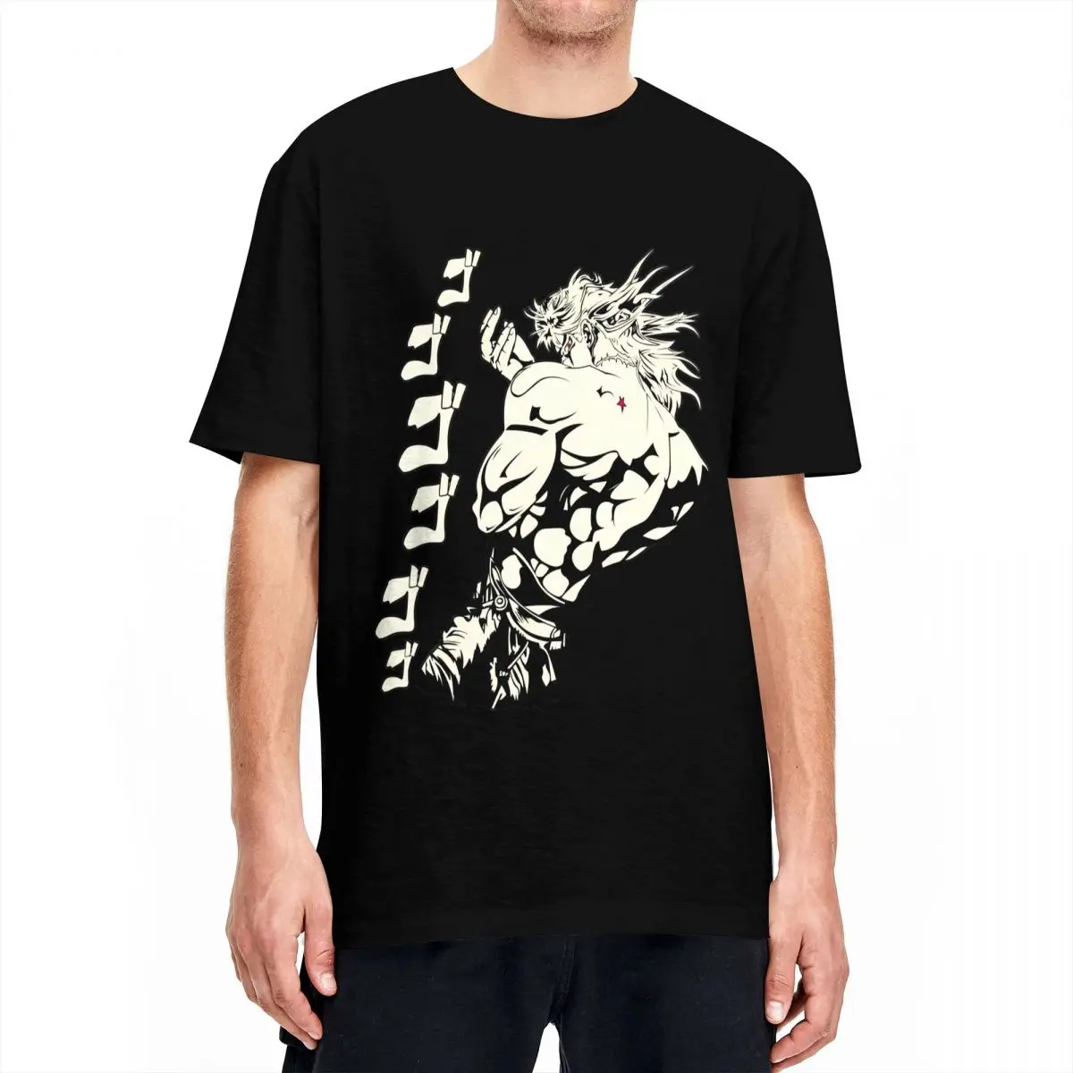 Men T Shirt Dio Brando Jojo Bizarre Adventure T-Shirts Joestar Anime Kujo Blood Otaku Crusaders Tees Cotton Tops Plus Size